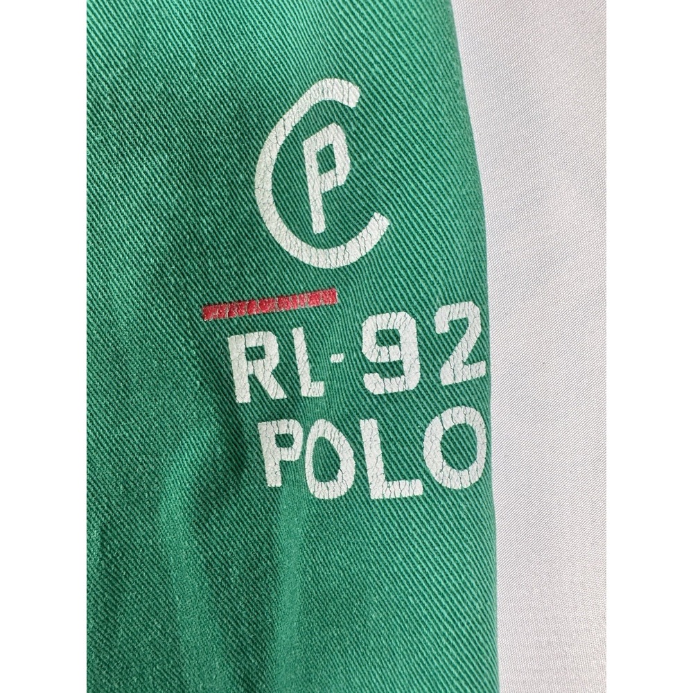 Polo Ralph Lauren Vintage 90s RL-92 Green Cotton Jacket Made in USA Mens XL - Picture 4 of 5